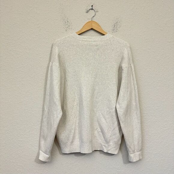 KITH W's Gemma Ribbed Knit Cardigan Sweater in Cream - Picture 9 of 14